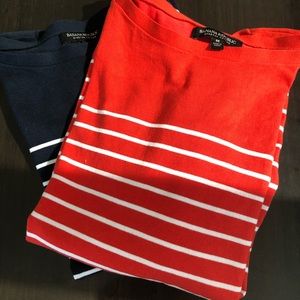 Banana Republic Duo of Striped Knit Tops